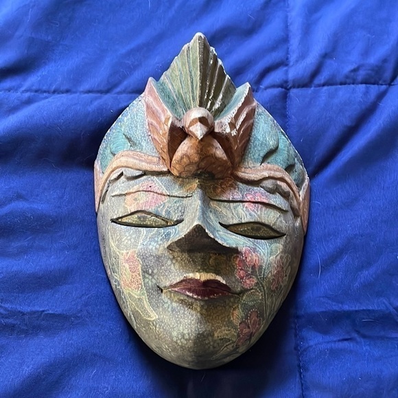 Other - Handcrafted Wood Vintage Mask